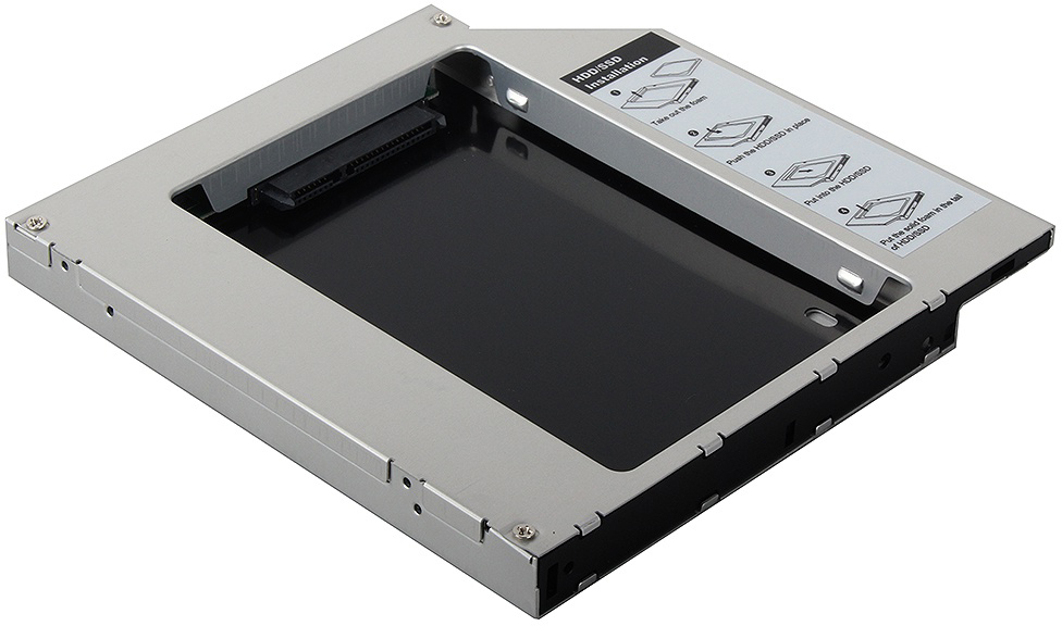 Переходник Optibay AgeStar SSMR2S для установки в ноутбук/моноблок SSD/HDD SATA вместо DVD-привода (12,5mm) SSMR2S - фото 1