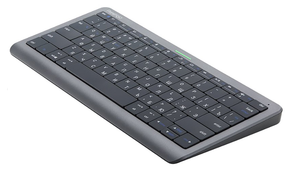 Клавиатура-тачпад беспроводная Prestigio Click and Touch Wireless Keyboard, Bluetooth/USB, Серый PSKEY1SGRU - фото 1