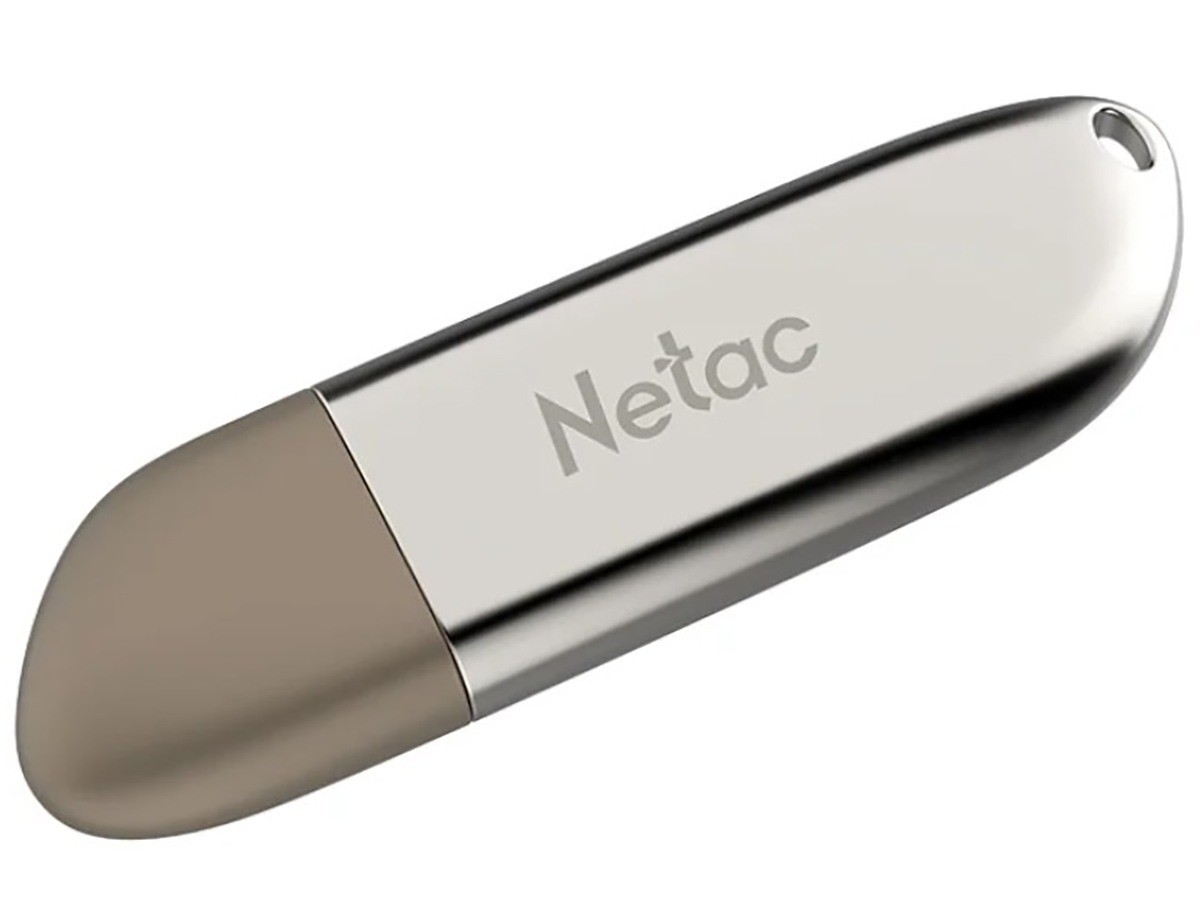 Флешка Netac U352, 32Gb, USB 2.0, Серебристый/Коричневый NT03U352N-032G-20PN