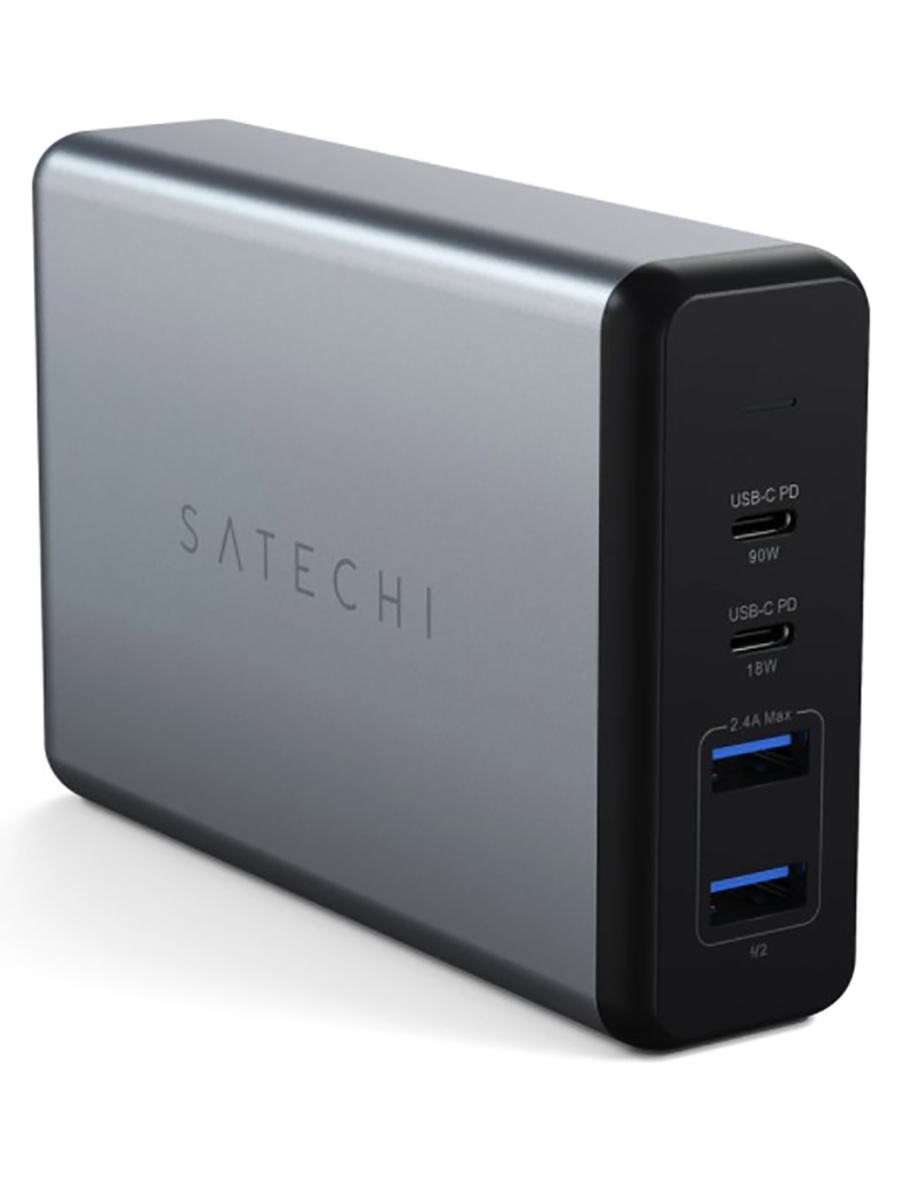Сетевое зарядное устройство Satechi 108W Pro Type-C Travel Charger, 2xUSB, 2xUSB Type-C (PD), Серый ST-TC108WM