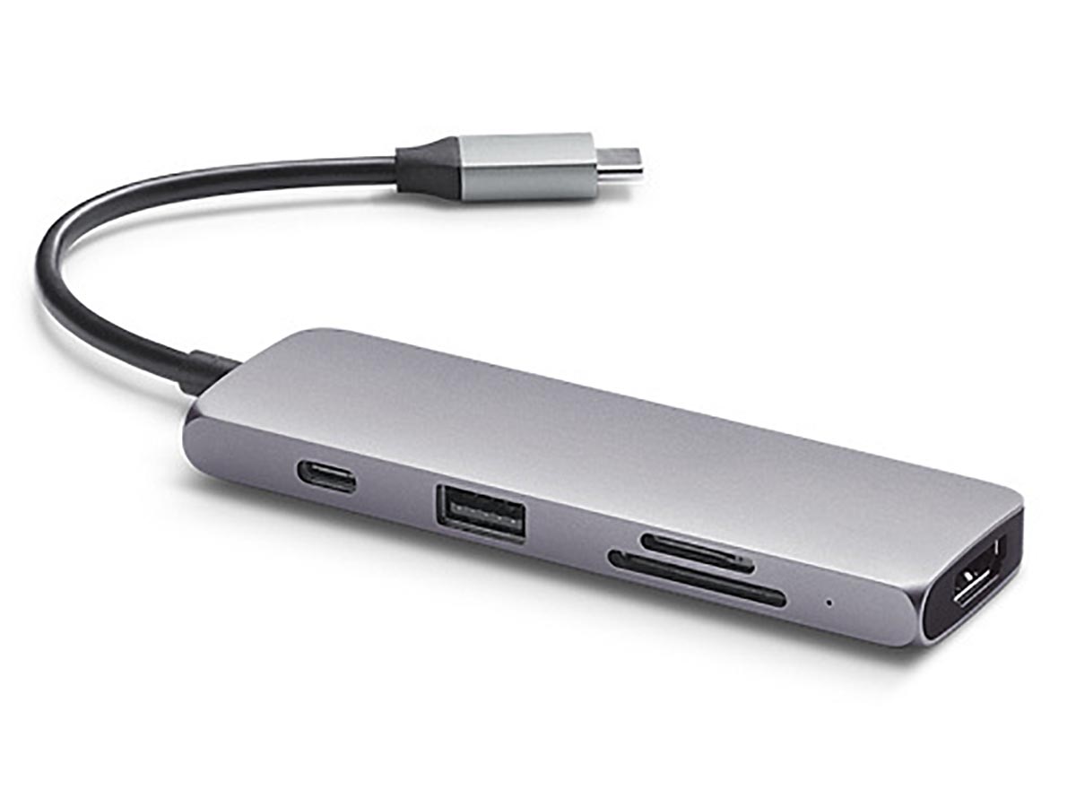 Док-станция Satechi Type-C Multiport Pro (USB 3.0, USB Type-C, HDMI, SD, micro-SD), Серый ST-UCMPAM