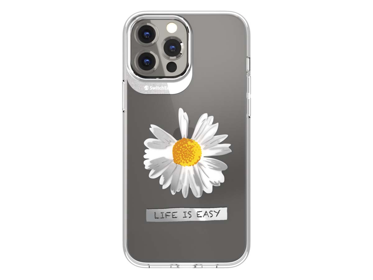 Чехол-накладка SwitchEasy Artist Double In-Mold Decoration Case, для iPhone 13 Pro Max, Поликарбонат/полиуретан, Daisy, Прозрачный  GS-103-210-208-88