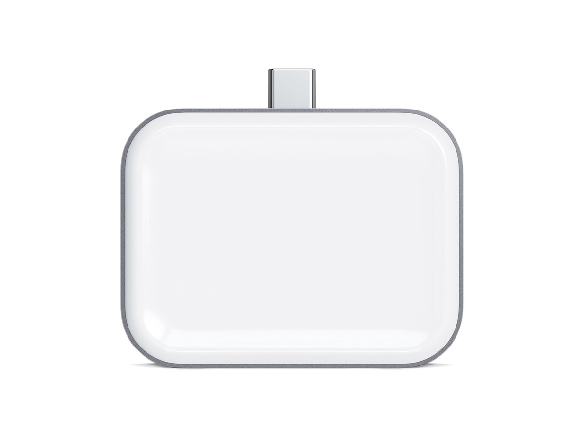 Беспроводное зарядное устройство Satechi USB-C Wireless Charging dock for airpods, 5Вт, Белый/Серый ST-TCWCDM