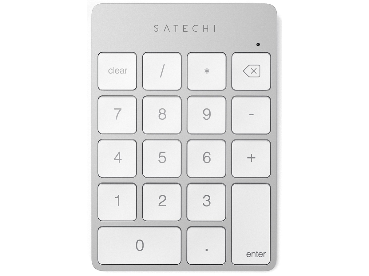 Беспроводной цифровой блок клавиатуры Satechi Aluminum Slim Rechargeable Keypad, Bluetooth, Серебристый ST-SALKPS