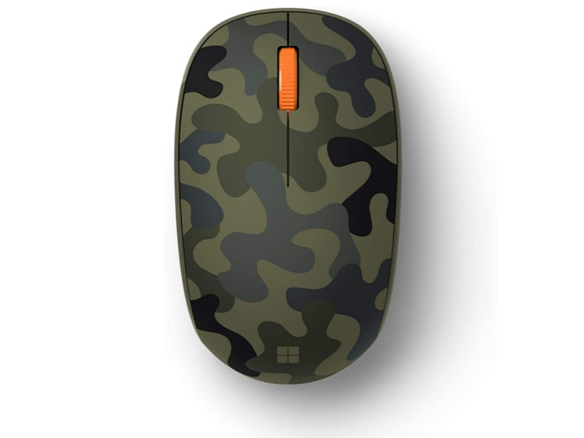 Мышь беспроводная Microsoft Bluetooth Mouse, Bluetooth, Зеленый (Лесной камуфляж) 8KX-00036 - фото 1