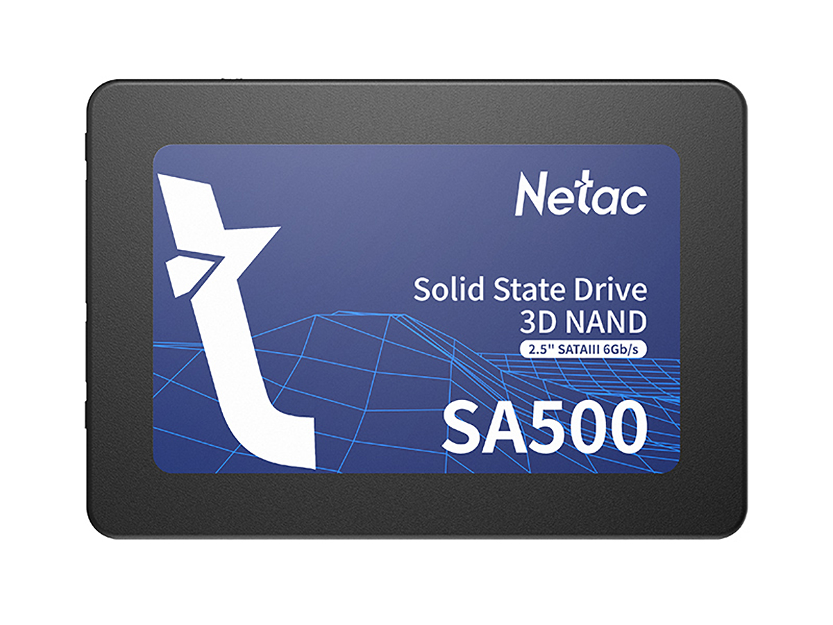 Внутренний SSD-накопитель Netac SA500 1TB 2,5” SATA-III, 3D NAND, 400 TBW, Черный NT01SA500-1T0-S3X