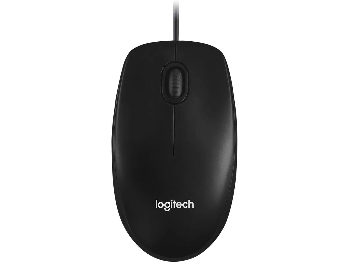 Мышь проводная Logitech M100, 1000dpi, USB Черный 910-006652 - фото 1