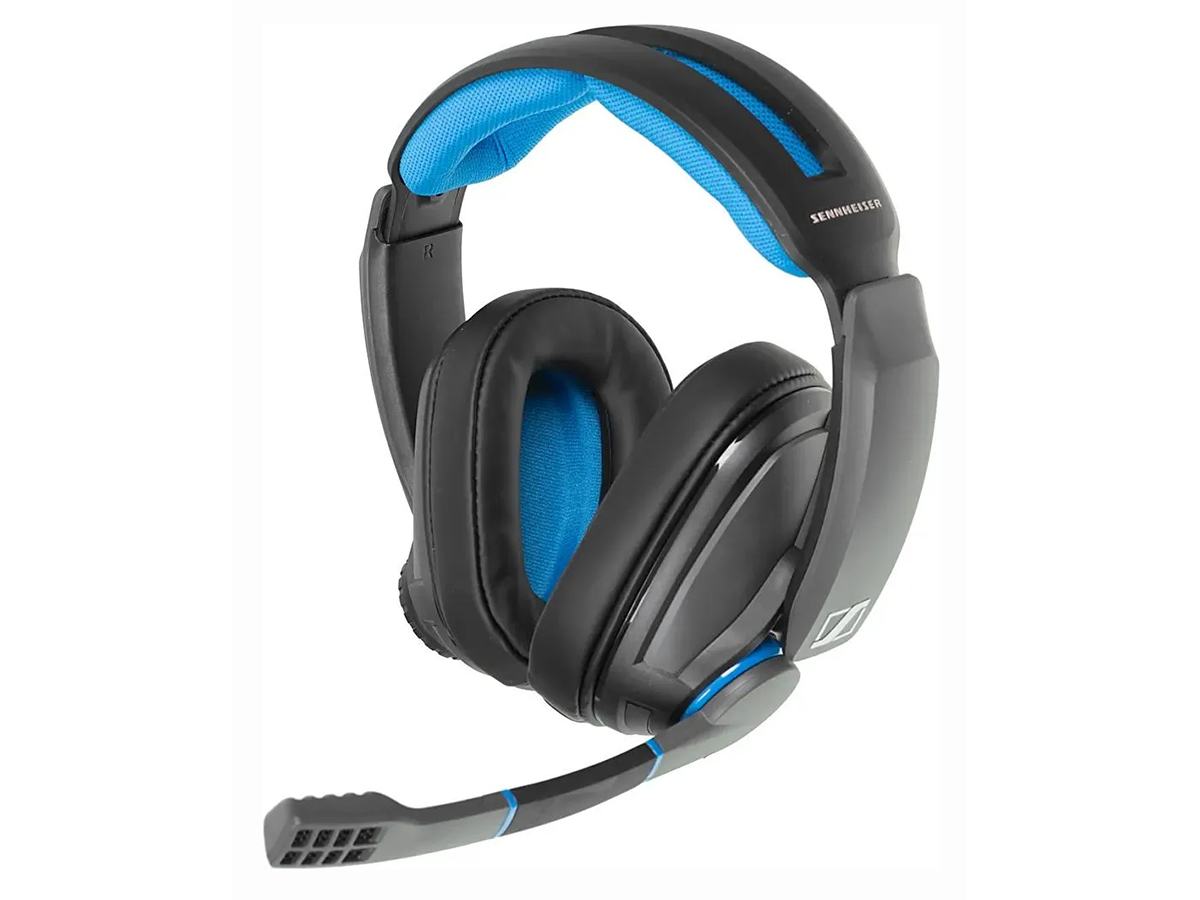 Гарнитура проводная (наушники) EPOS Sennheiser Gaming Headset GSP 300, 2xMini jack, Черный/Синий 1000238